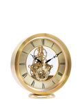 Acctim skeleton mantel carriage clock in gold, 13cm - British product
