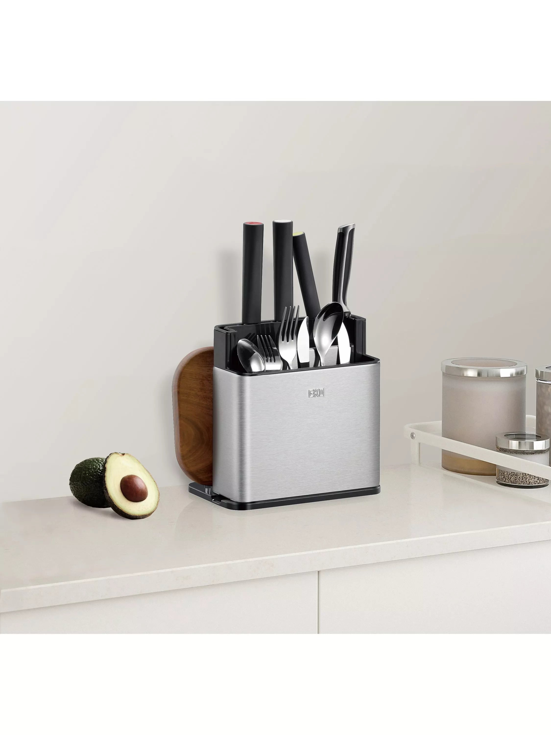 EKO extra large stainless steel dish drainer and utensil holder - British product