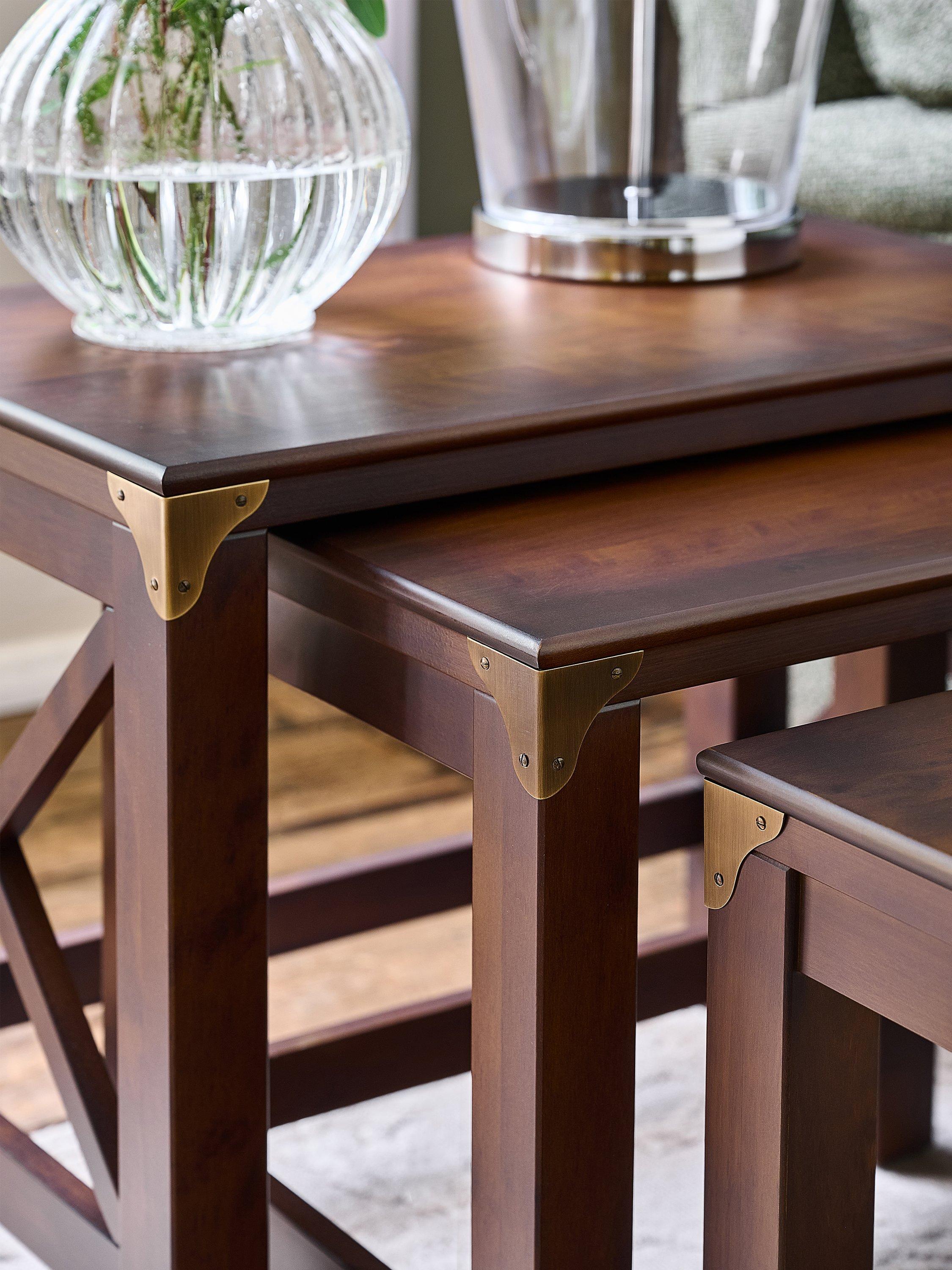 Laura Ashley nest of side tables dark chestnut (British brand)