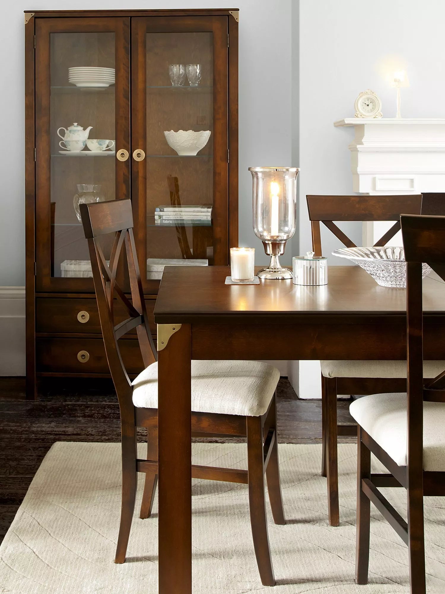 Laura Ashley Balmoral dark chestnut dining chairs set of 2, imported from the UK