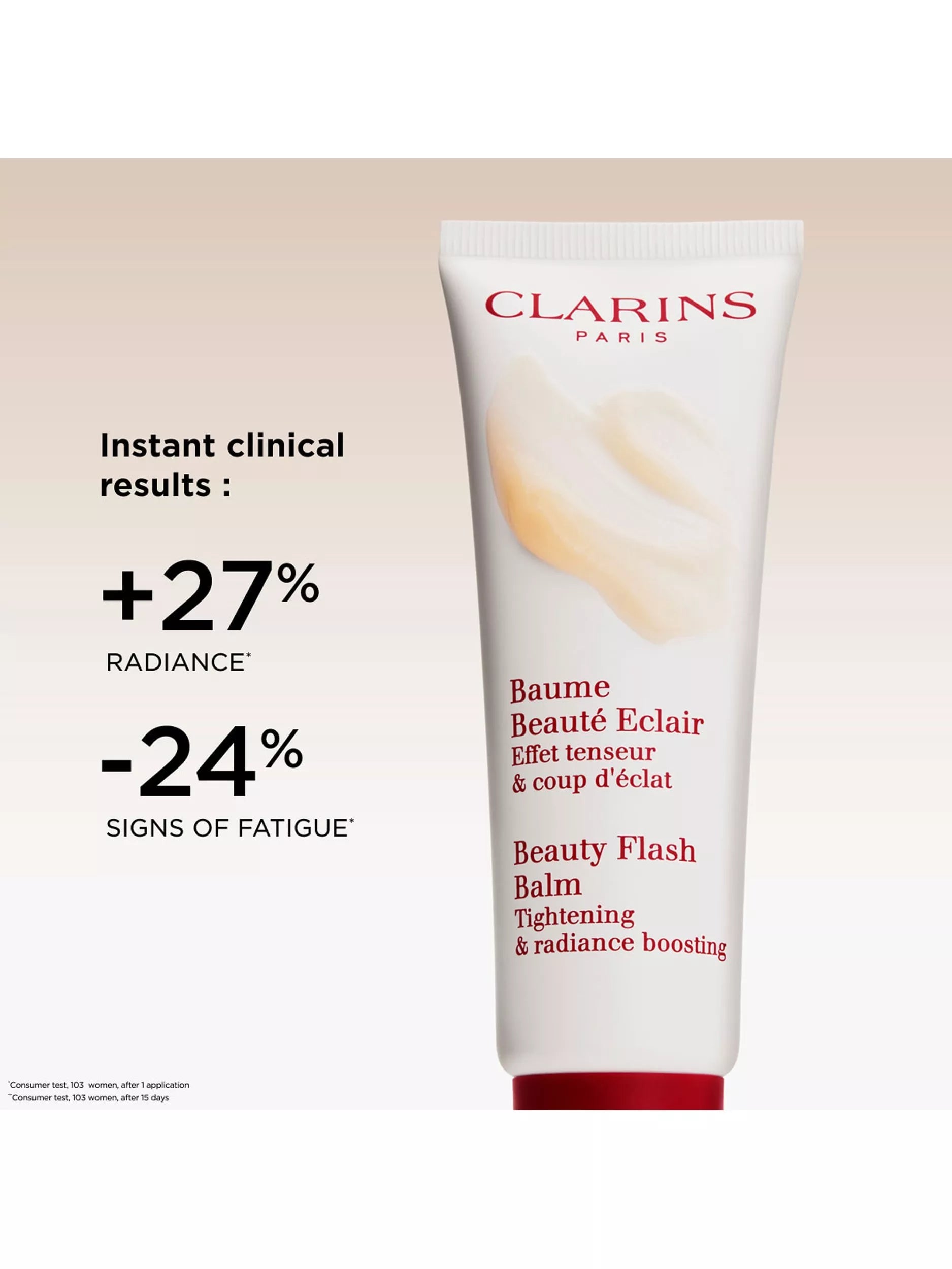 Clarins Beauty Flash Balm 50ml, imported from the UK