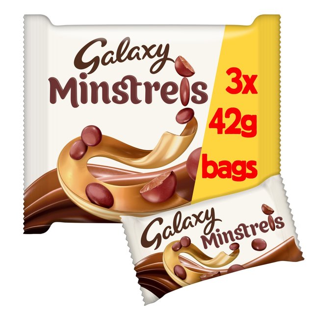 Galaxy Minstrels Milk Chocolate Buttons Bag Multipack 3 x 42g   3 x 42g GOODS M&S   