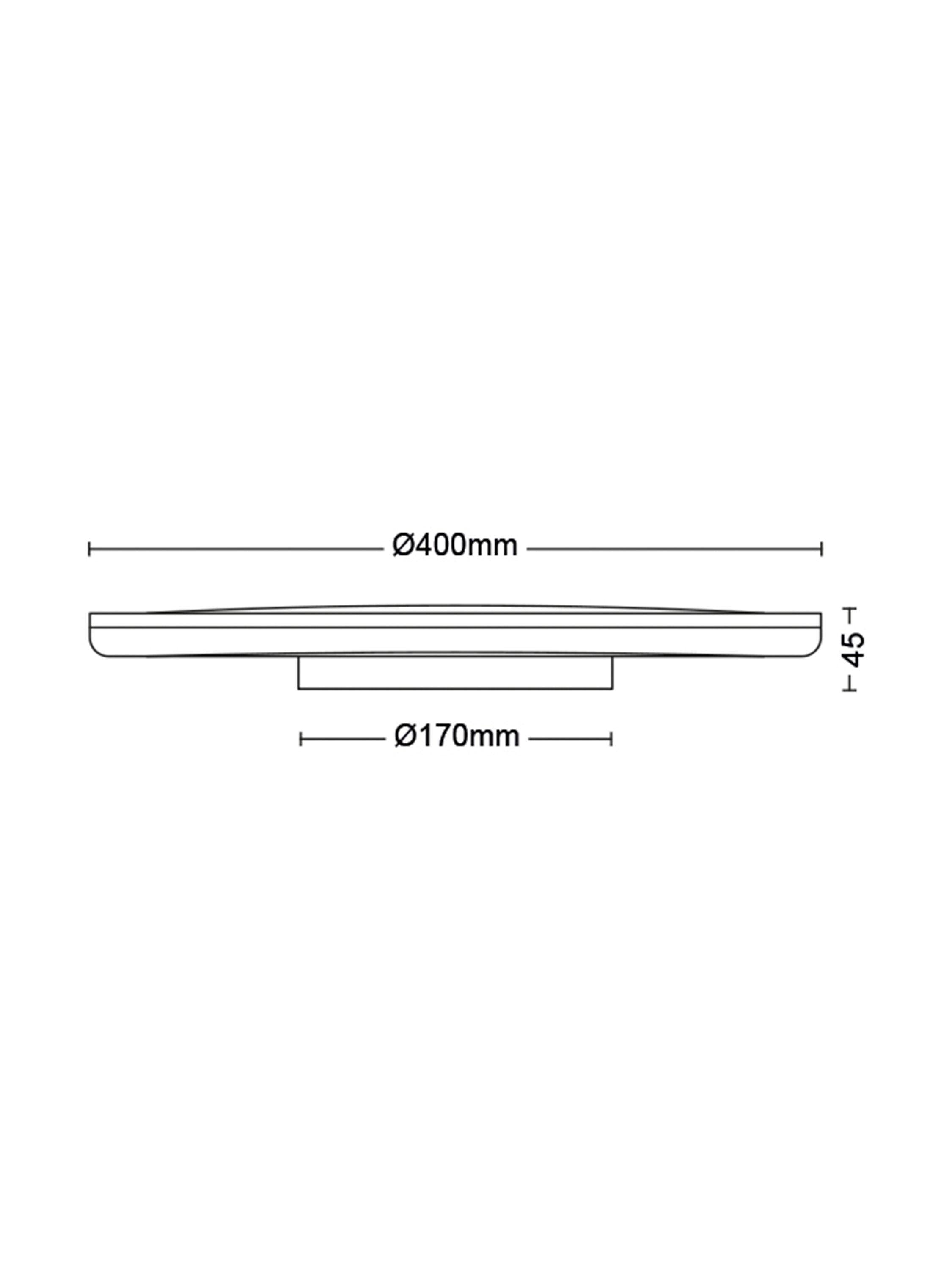 Philips flush ceiling light black 40cm (British brand)