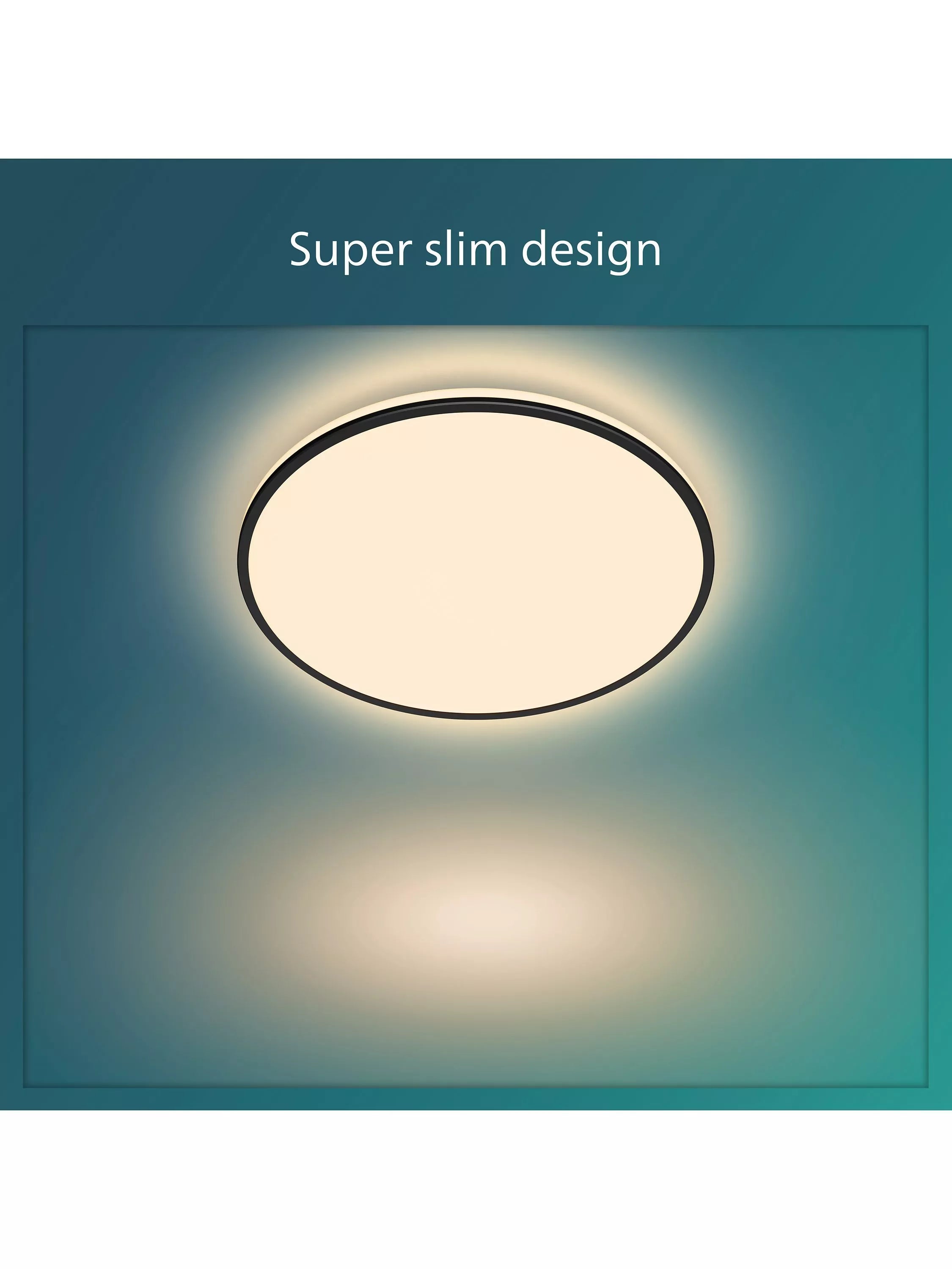 Philips flush ceiling light black 40cm (British brand)