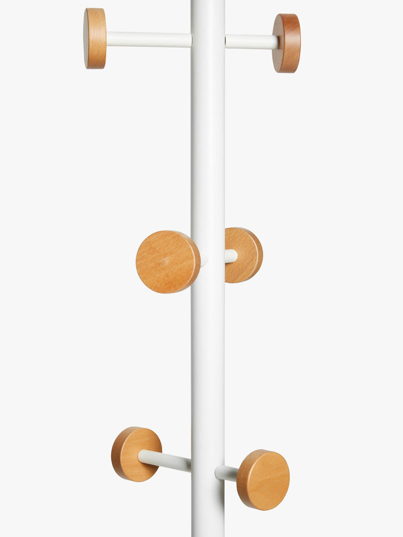 John Lewis coat stand with 6 wood hooks (British brand)