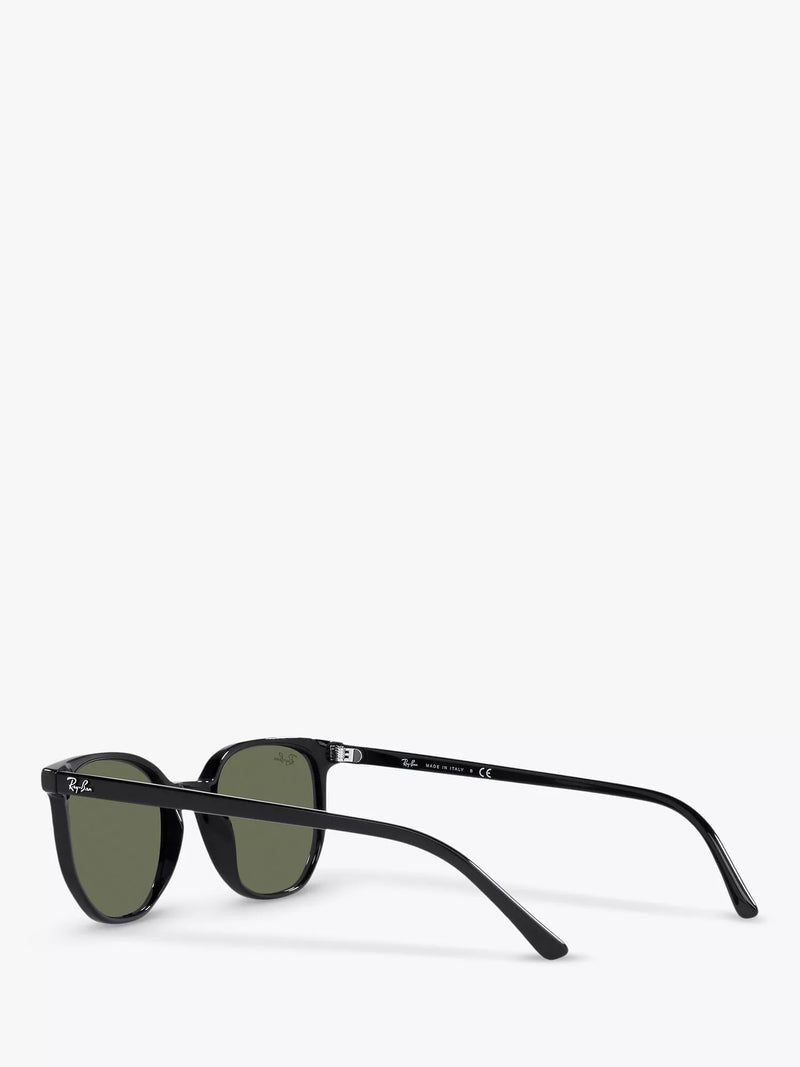 Ray-Ban Elliot round sunglasses black frame green glass lenses (British brand)