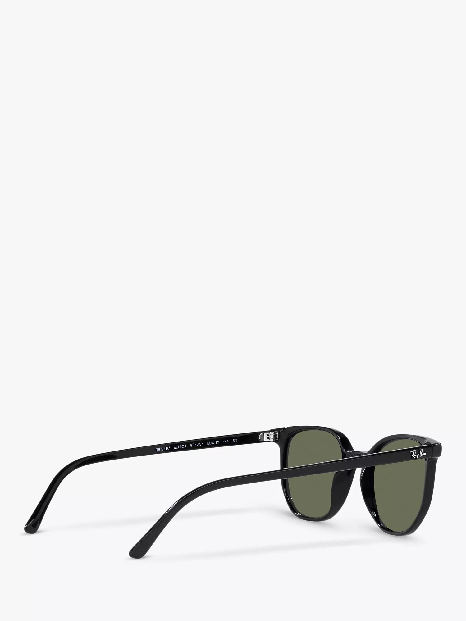 Ray-Ban Elliot round sunglasses black frame green glass lenses (British brand)