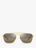 Ray-Ban New Caravan square polarised sunglasses Legend Gold Brown - British product