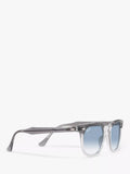 Ray-Ban Hawkeye sunglasses square frame grey blue 52mm, imported from the UK