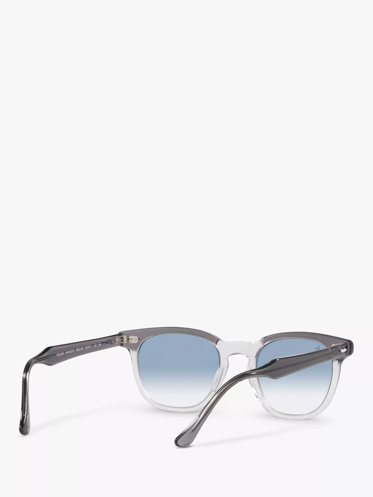Ray-Ban Hawkeye sunglasses square frame grey blue 52mm, imported from the UK