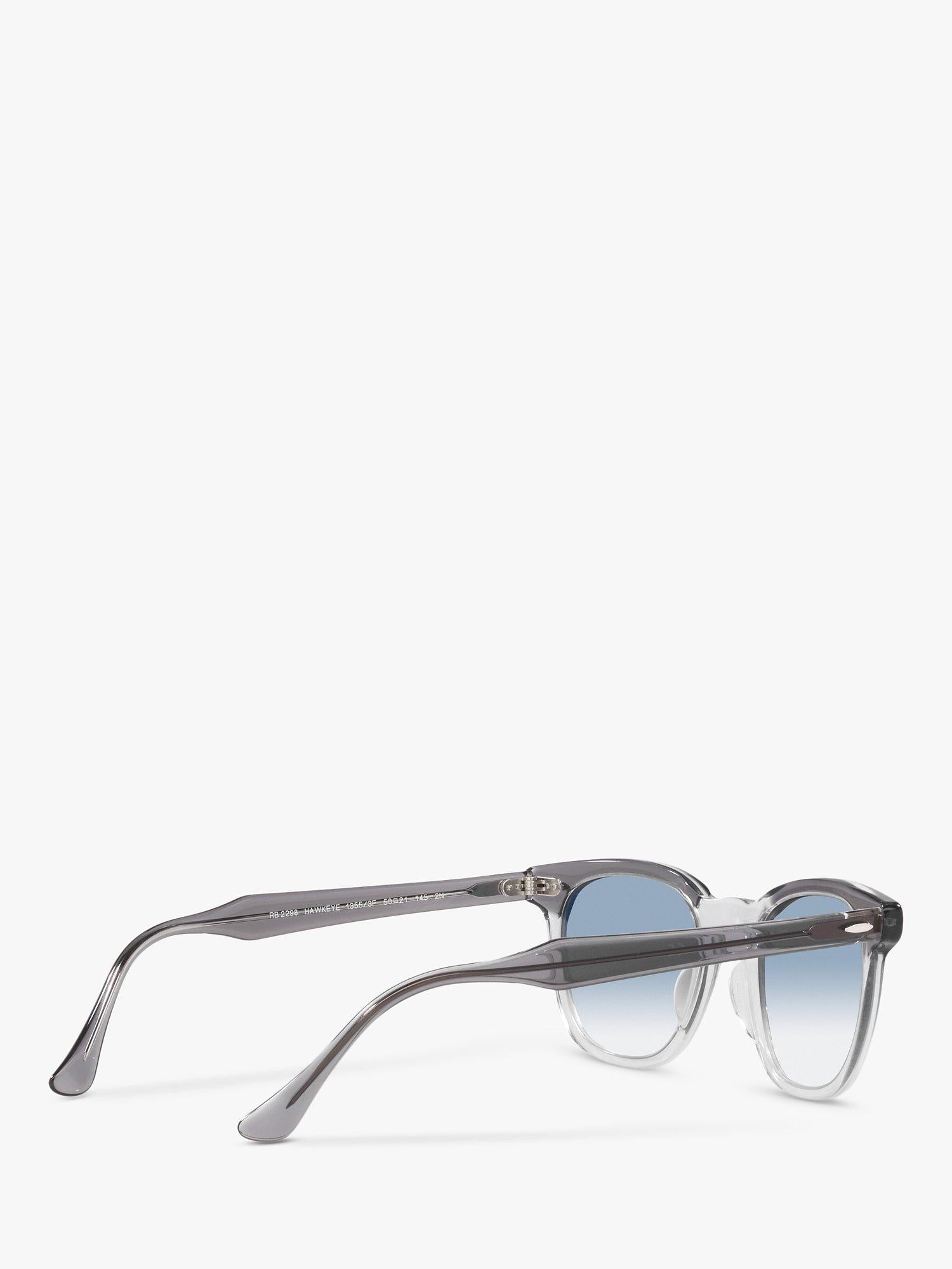 Ray-Ban Hawkeye sunglasses square frame grey blue 52mm, imported from the UK