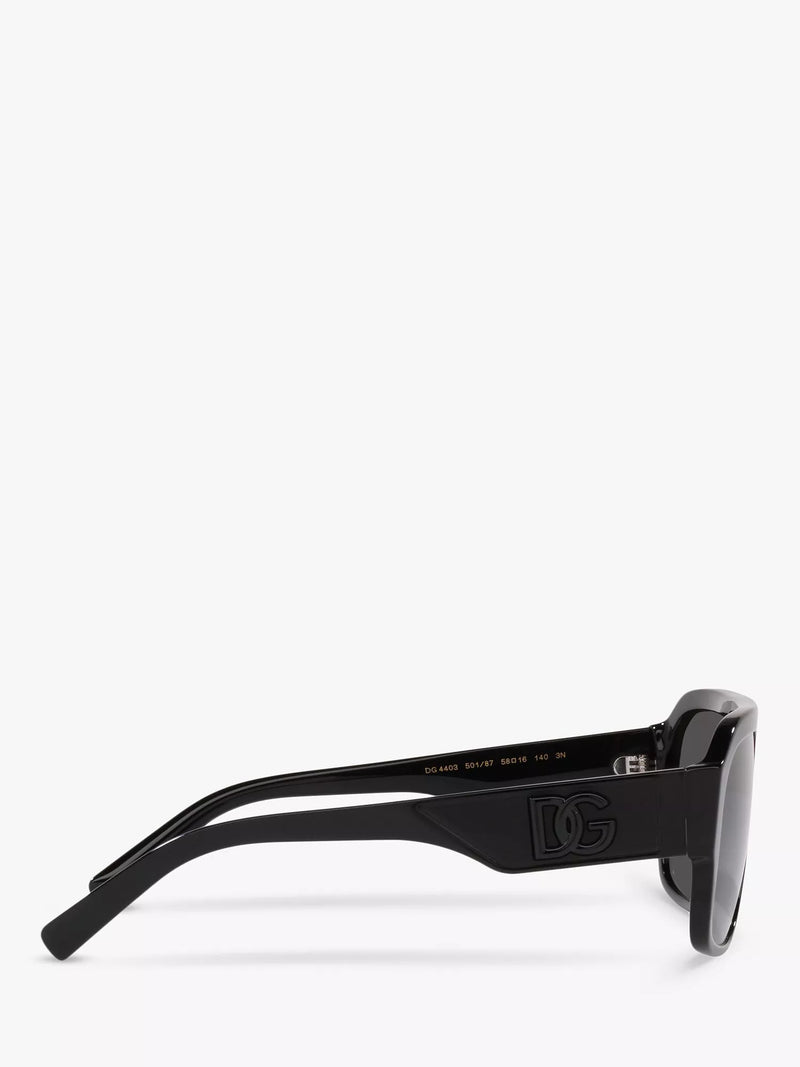 Dolce & Gabbana aviator sunglasses Black/Grey, imported from the UK