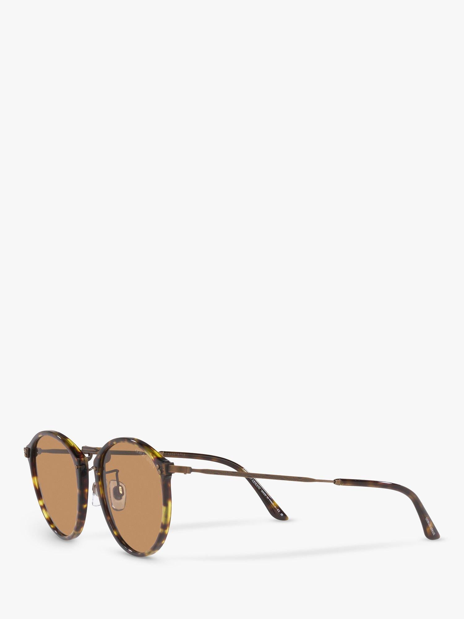 Giorgio Armani oval sunglasses in tortoise brown, imported from the UK