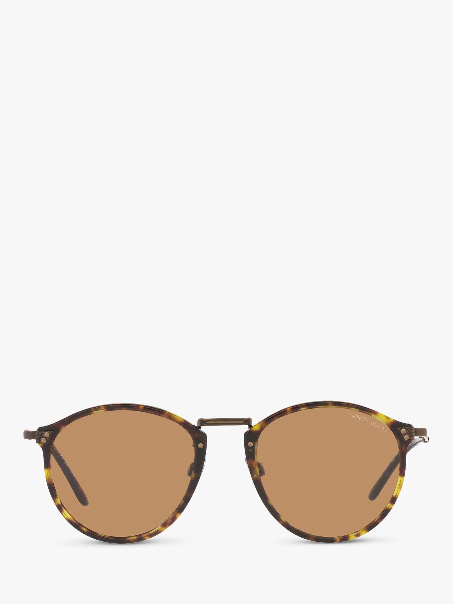 Giorgio Armani oval sunglasses in tortoise brown, imported from the UK