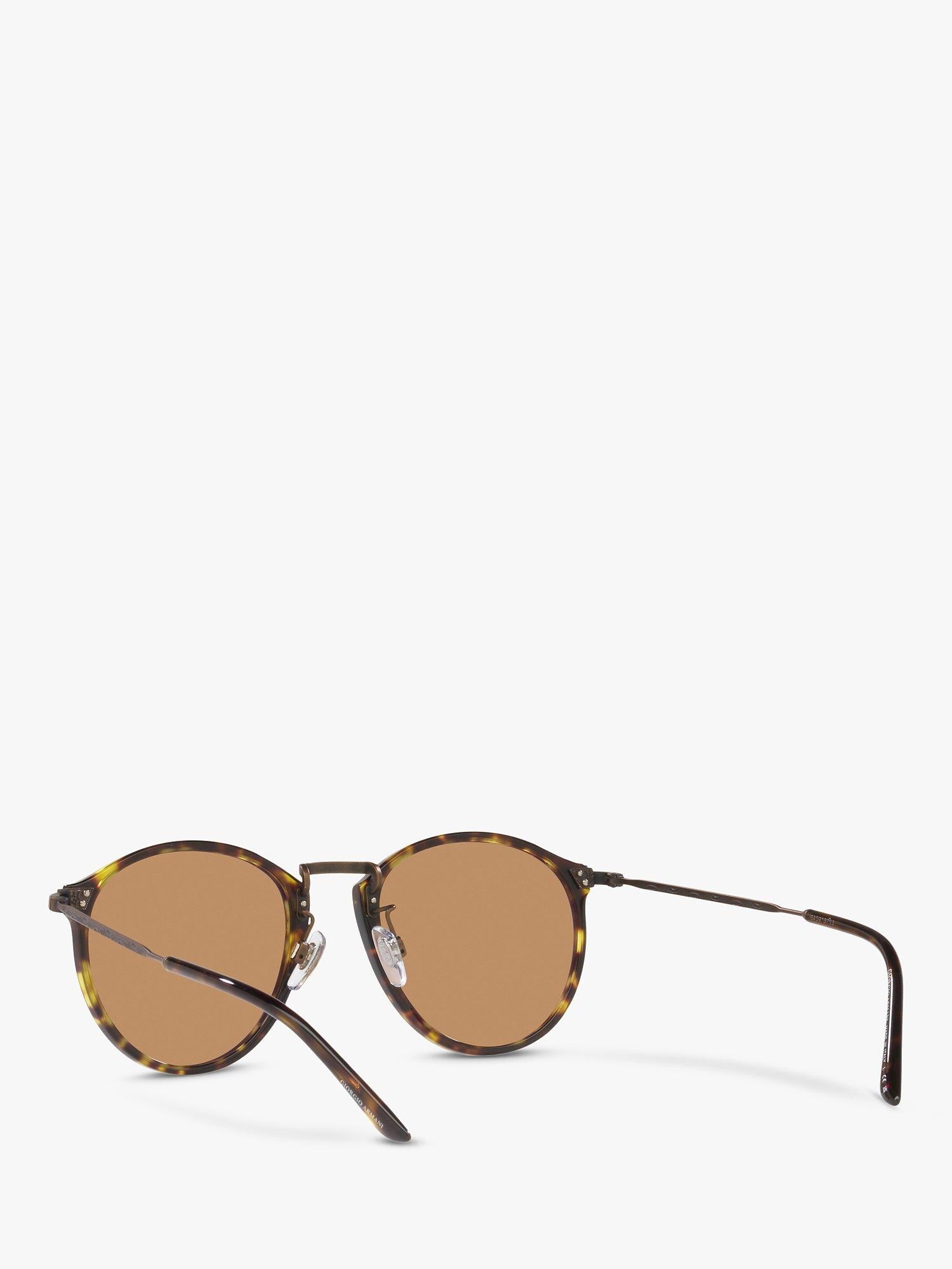 Giorgio Armani oval sunglasses in tortoise brown, imported from the UK