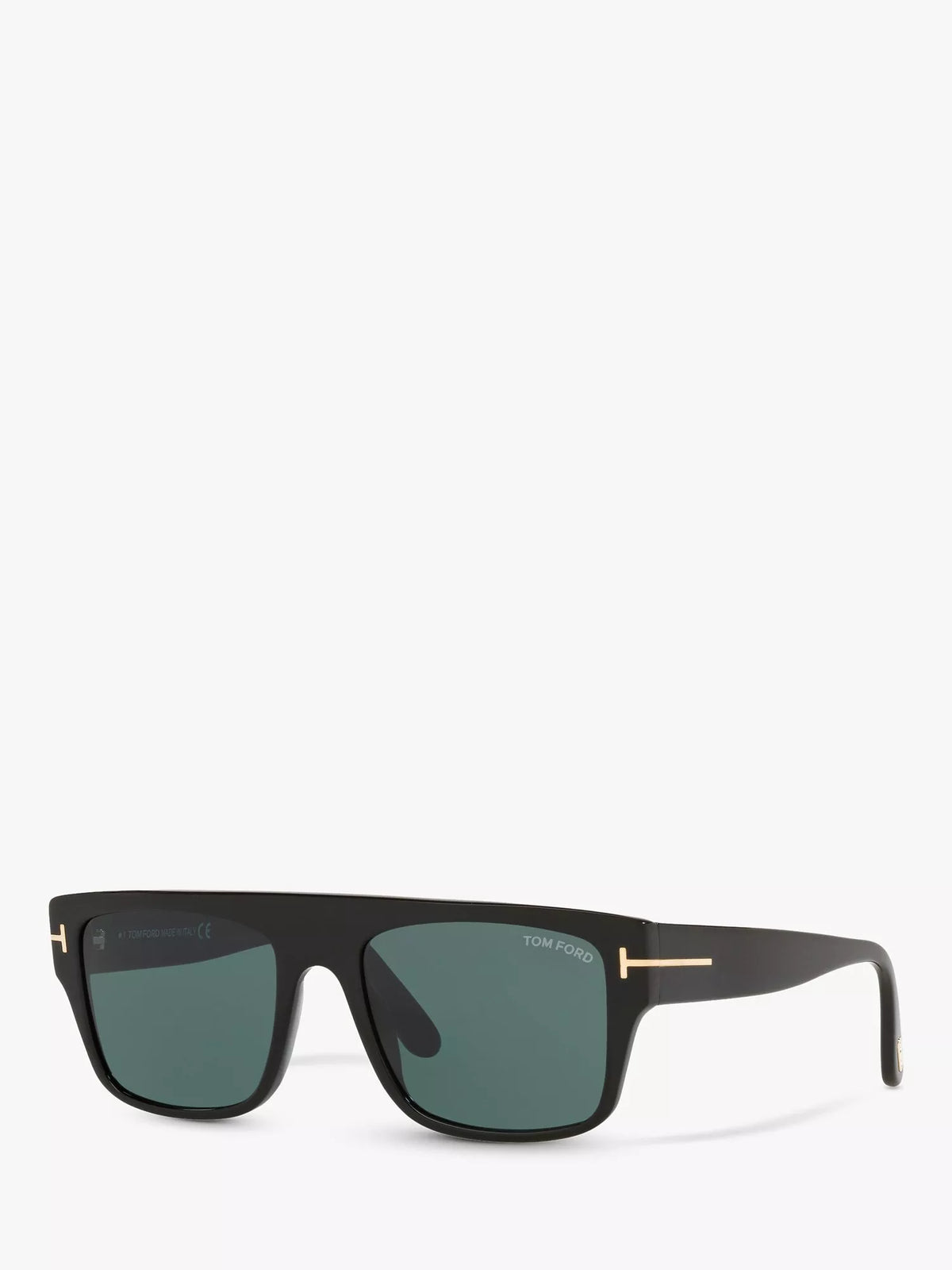 TOM FORD rectangular sunglasses TR001363 shiny black blue - British product