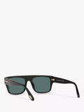 TOM FORD rectangular sunglasses TR001363 shiny black blue - British product