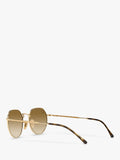 Ray-Ban Jack hexagonal sunglasses gold brown gradient 51mm, imported from the UK