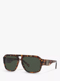 Dolce & Gabbana polarised aviator sunglasses red Havana frame (British brand)