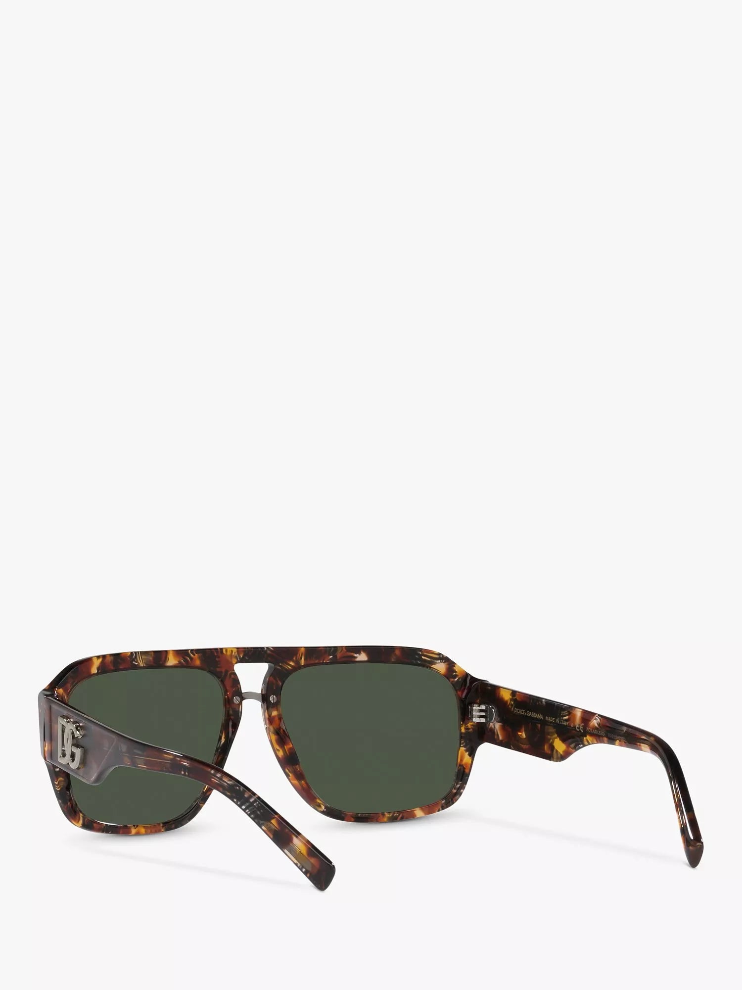 Dolce & Gabbana polarised aviator sunglasses red Havana frame (British brand)