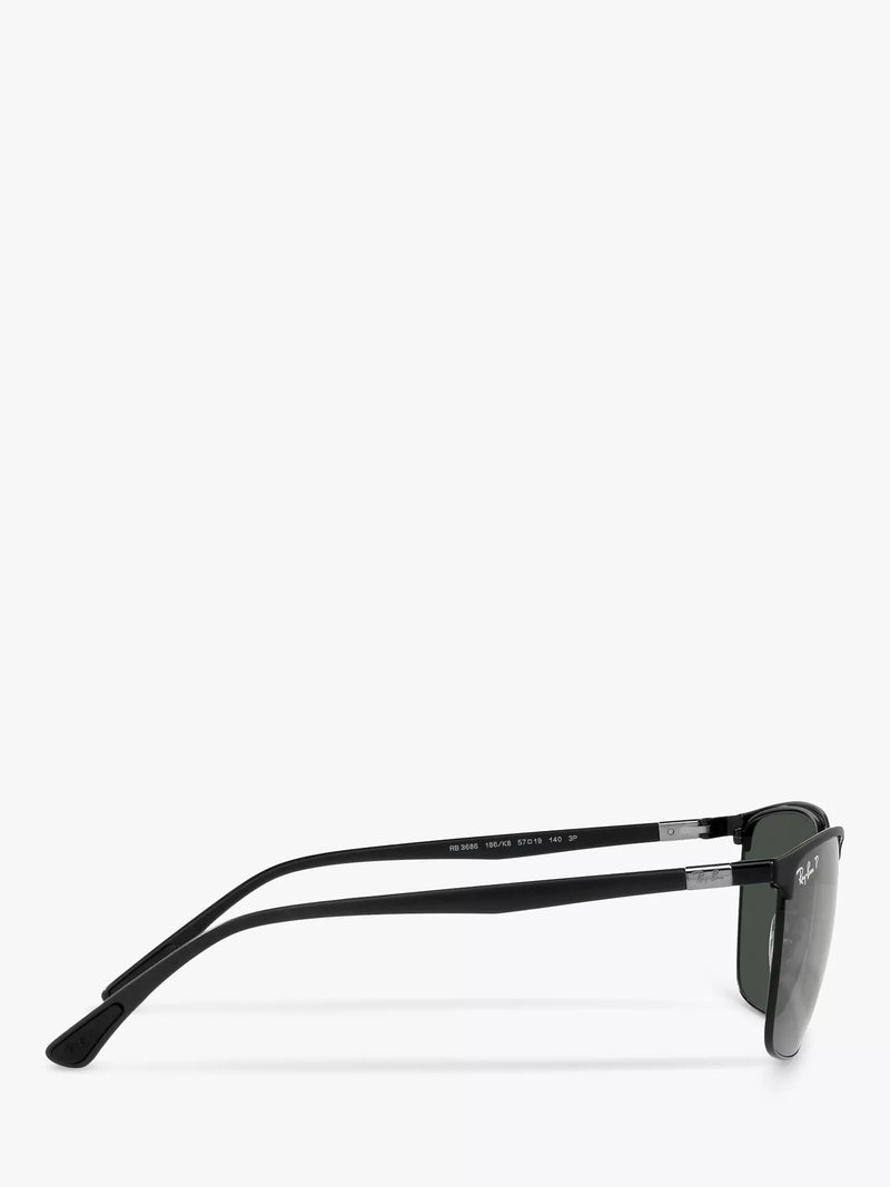 Ray-Ban RB3594 polarised sunglasses matte black, UK version