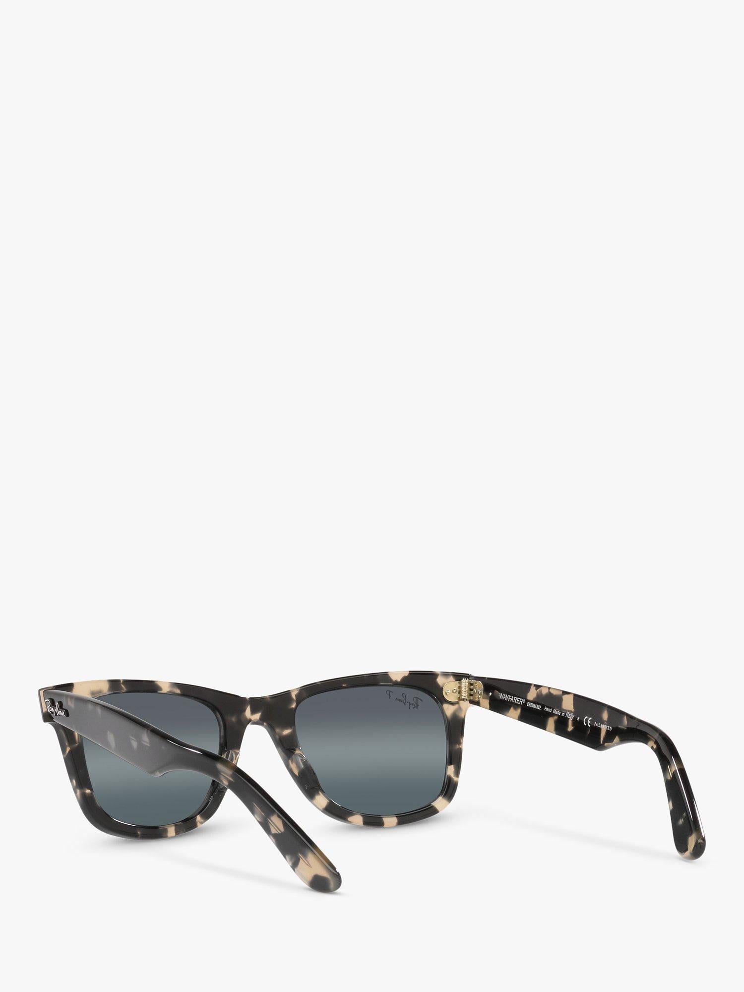 Ray-Ban Wayfarer polarised sunglasses grey Havana blue 50mm (British brand)