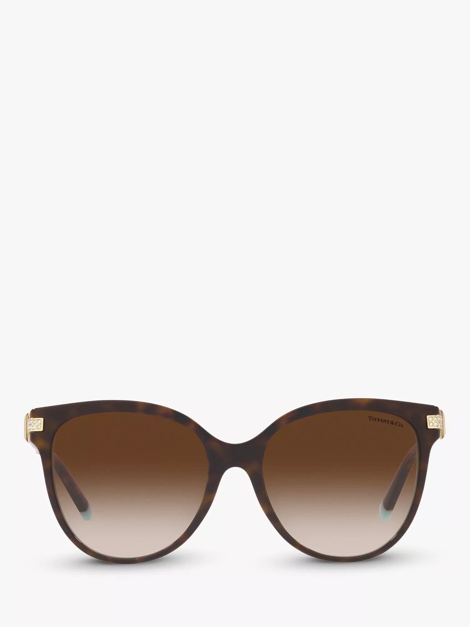 Tiffany & Co oval sunglasses brown gradient Havana - British product