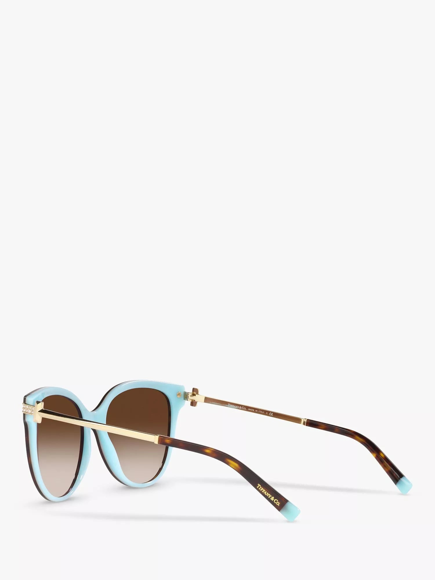 Tiffany & Co oval sunglasses brown gradient Havana - British product