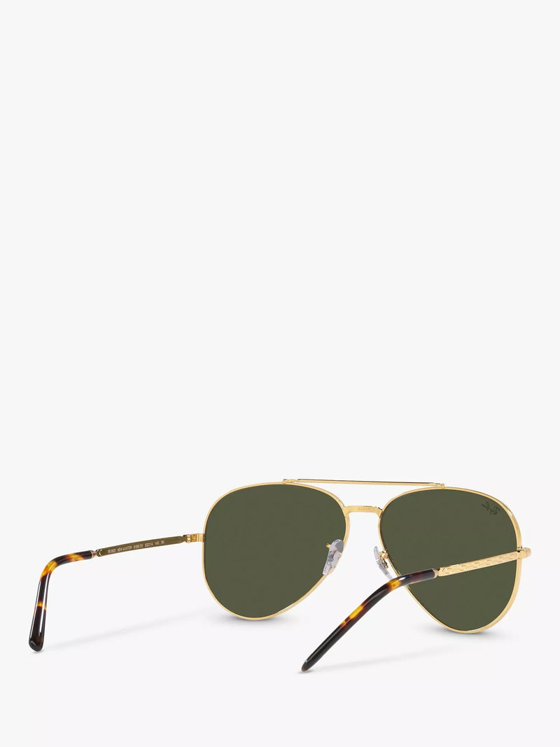 Ray-Ban aviator sunglasses RB3625 gold green 58mm, UK version