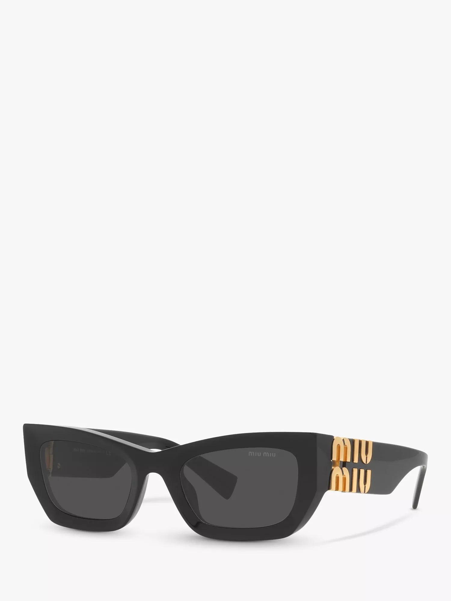Miu Miu rectangular sunglasses black acetate frame 53mm (British brand)