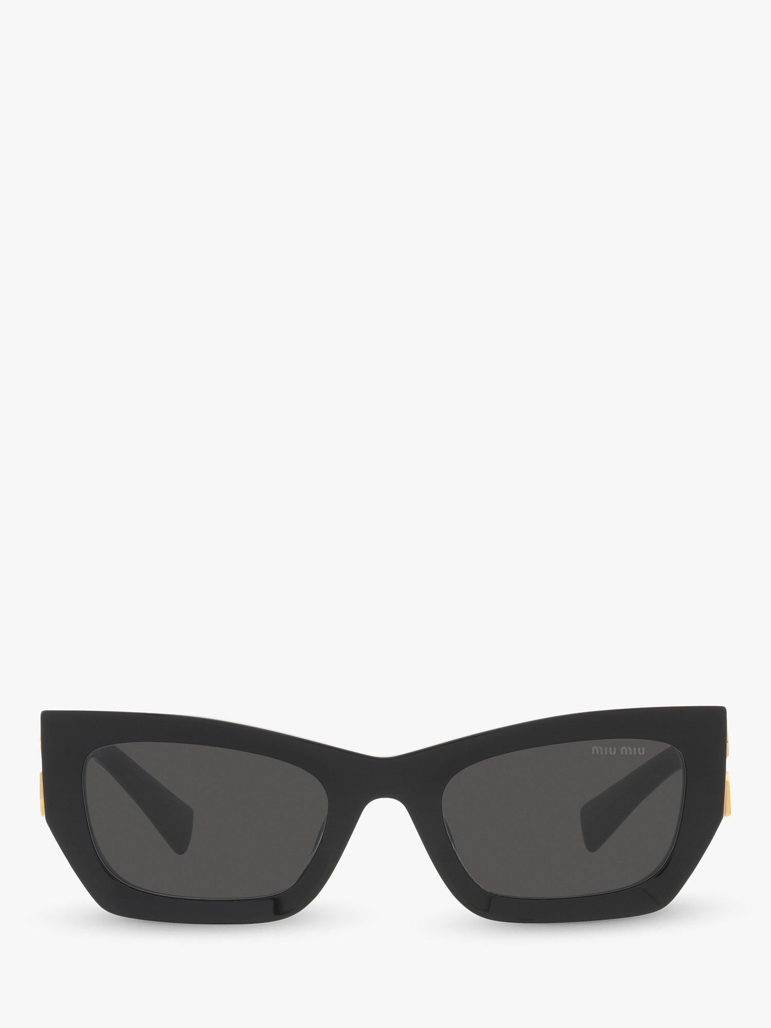 Miu Miu rectangular sunglasses black acetate frame 53mm (British brand)