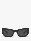 Miu Miu rectangular sunglasses black acetate frame 53mm (British brand)
