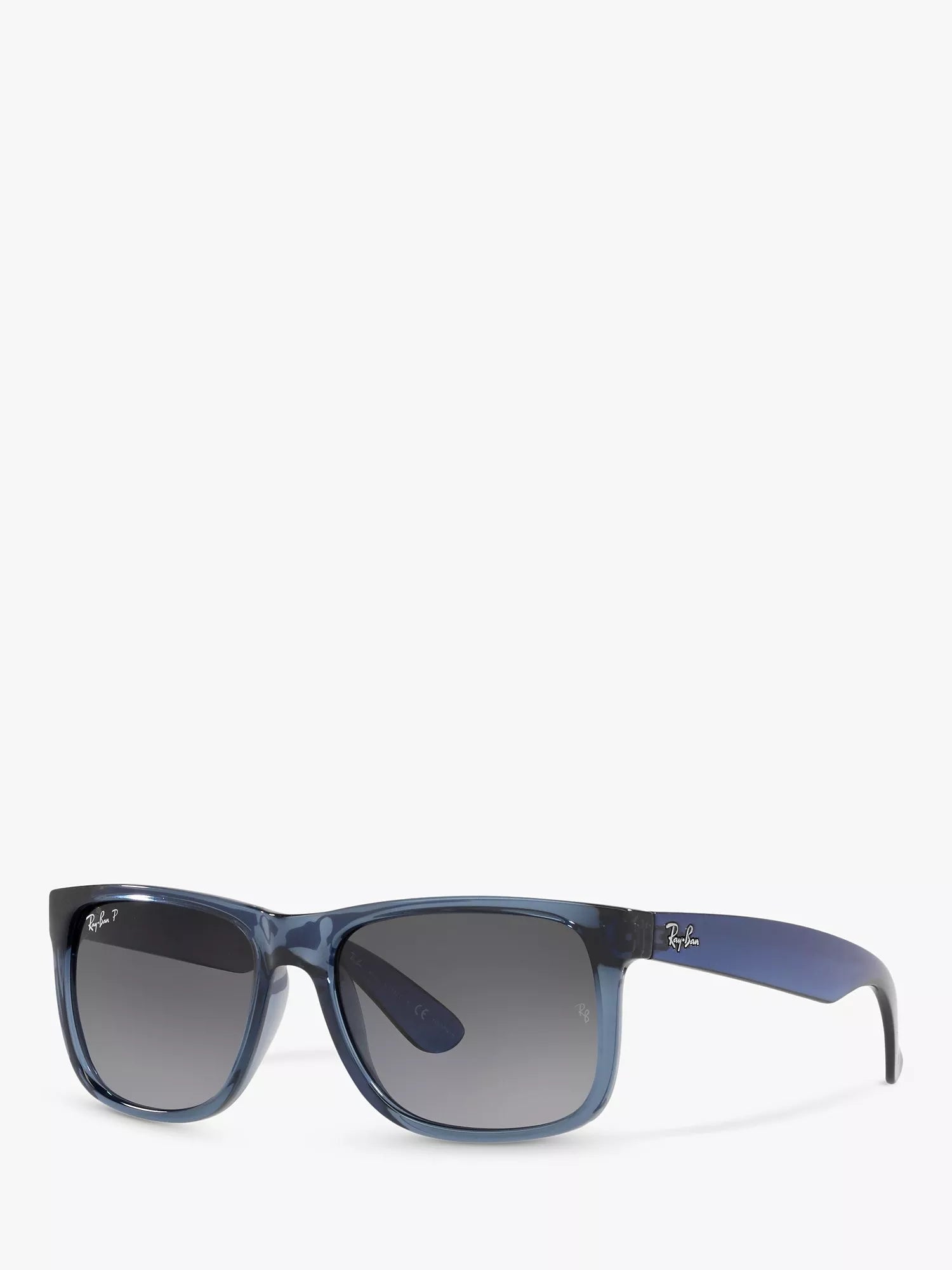 Ray-Ban Justin square sunglasses transparent blue grey gradient (British brand)