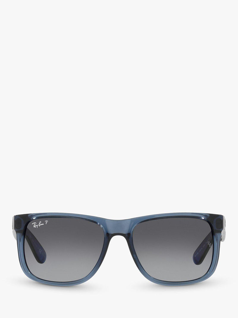 Ray-Ban Justin square sunglasses transparent blue grey gradient (British brand)