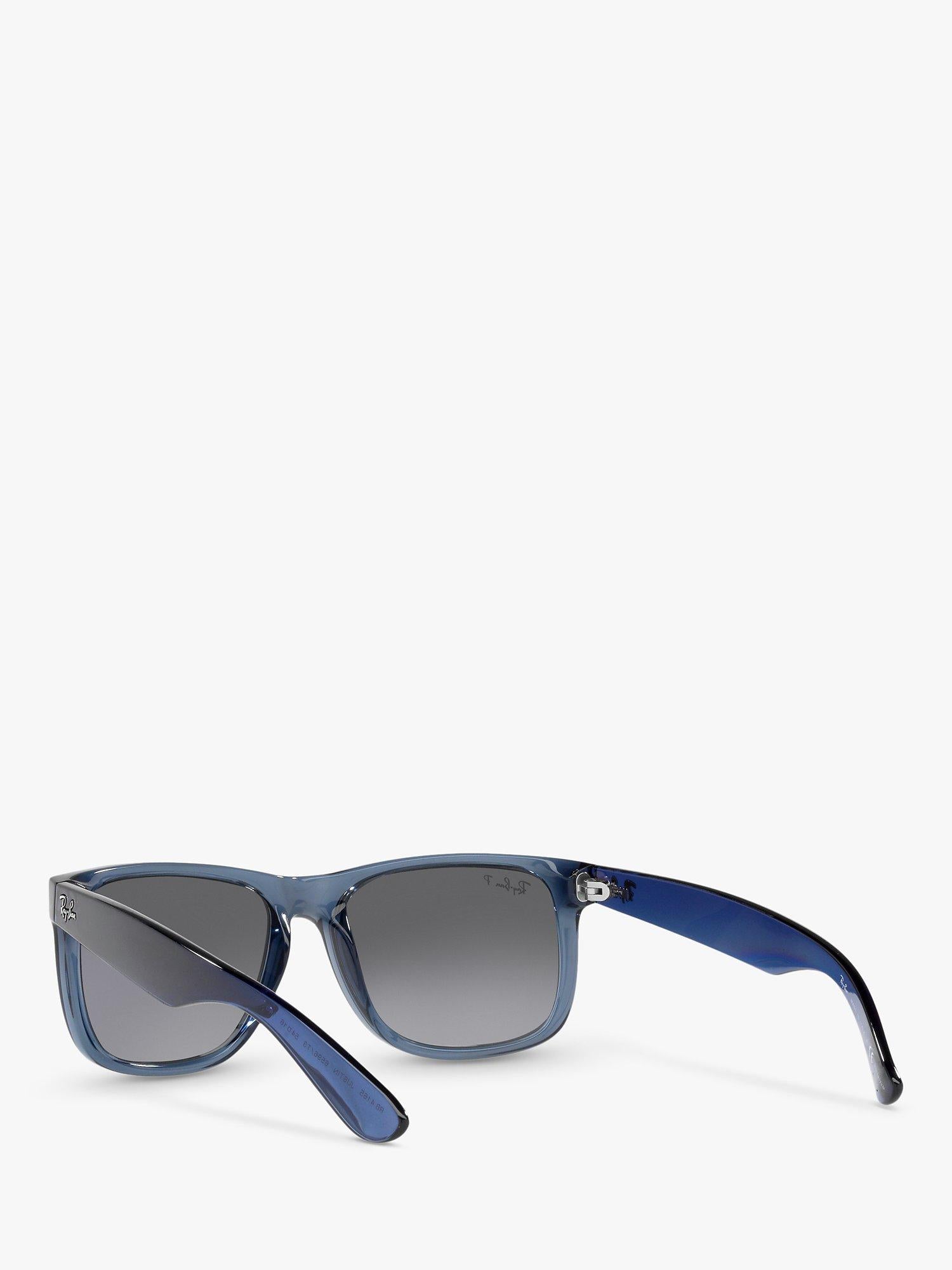 Ray-Ban Justin square sunglasses transparent blue grey gradient (British brand)