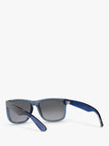 Ray-Ban Justin square sunglasses transparent blue grey gradient (British brand)