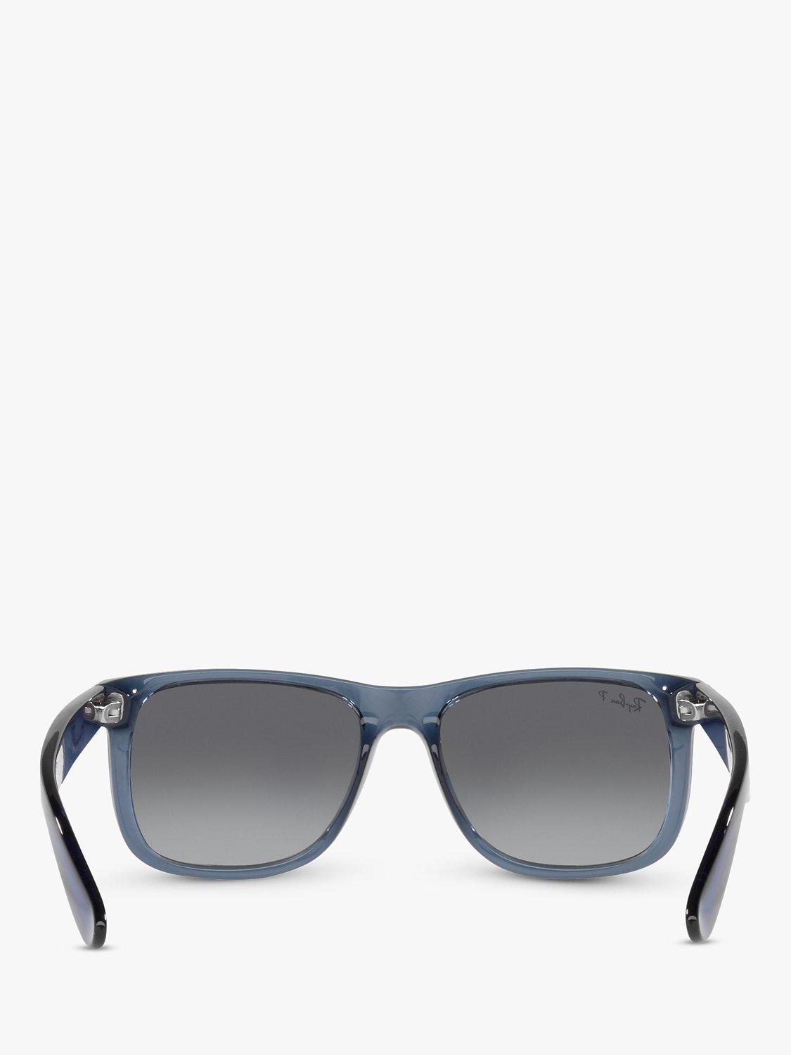 Ray-Ban Justin square sunglasses transparent blue grey gradient (British brand)