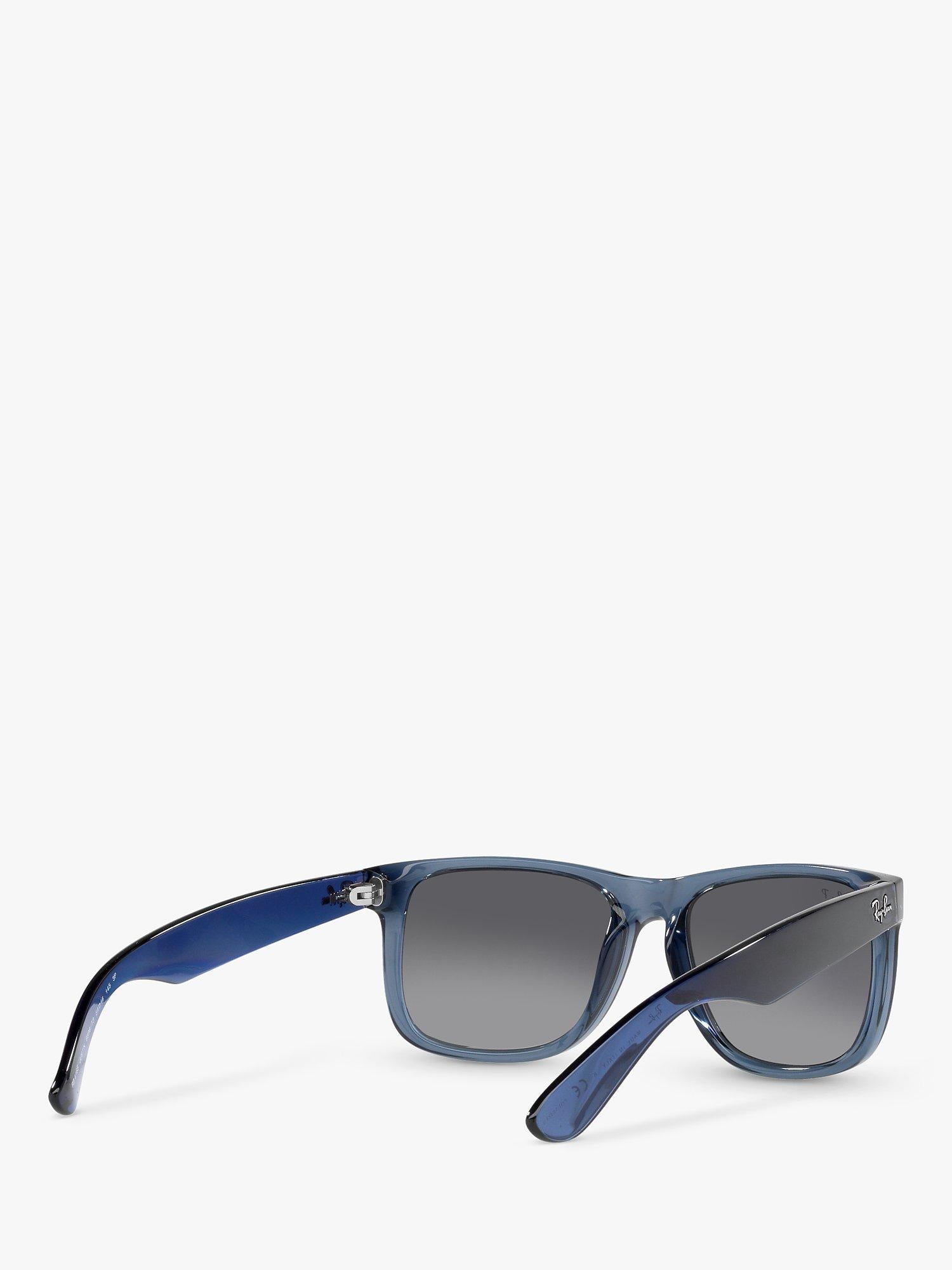 Ray-Ban Justin square sunglasses transparent blue grey gradient (British brand)