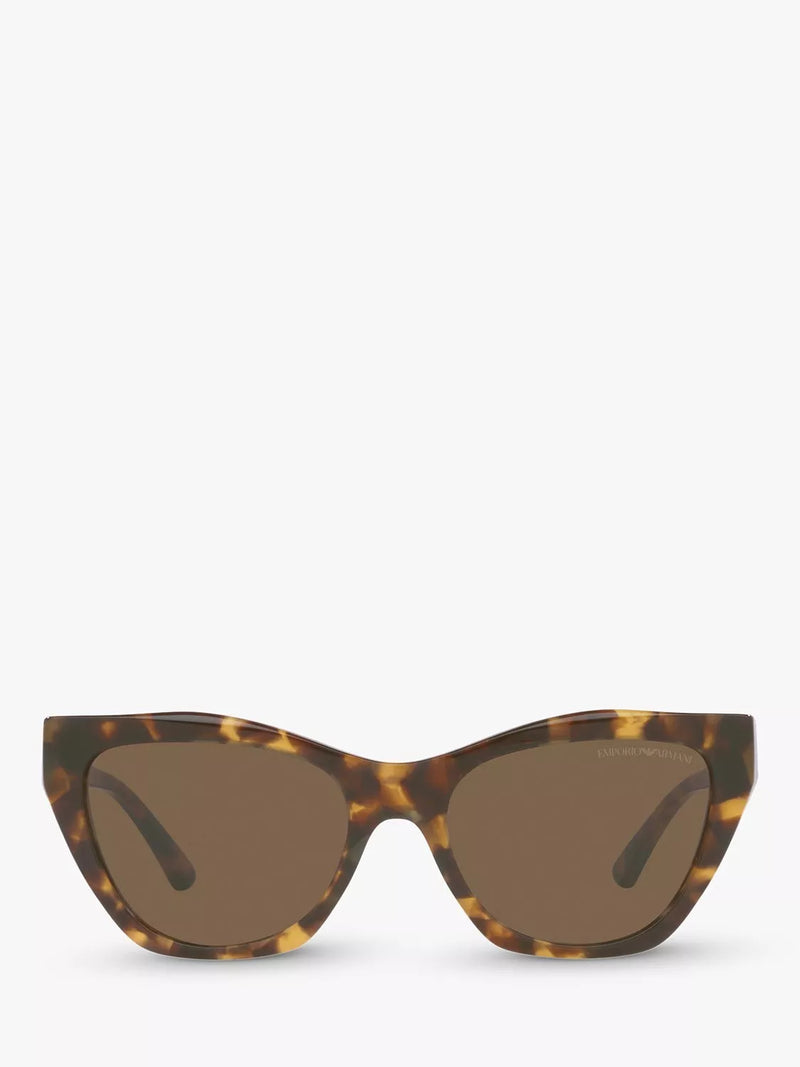 Emporio Armani cat eye sunglasses brown acetate 54mm, imported from the UK