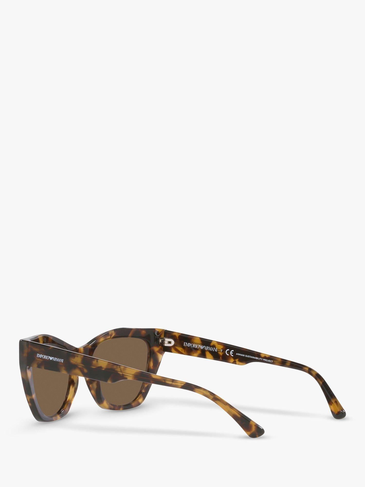 Emporio Armani cat eye sunglasses brown acetate 54mm, imported from the UK