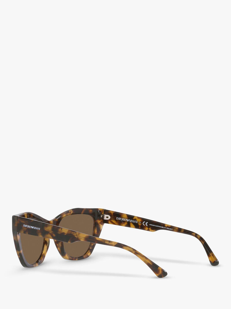 Emporio Armani cat eye sunglasses brown acetate 54mm, imported from the UK