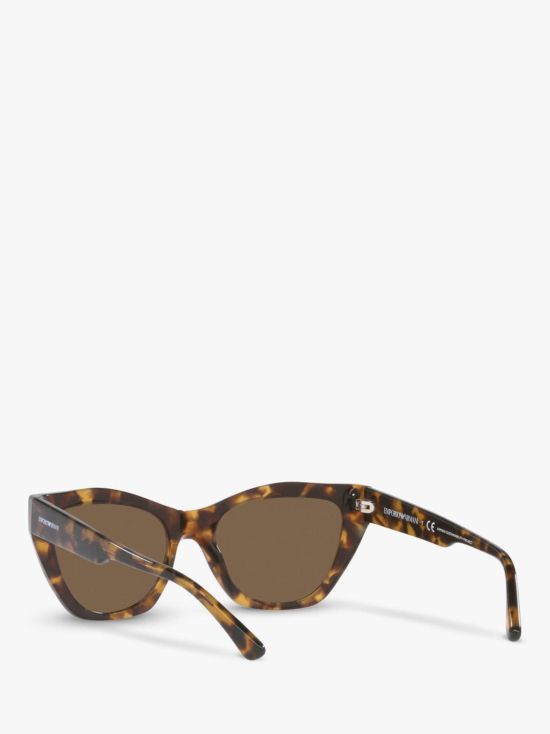 Emporio Armani cat eye sunglasses brown acetate 54mm, imported from the UK