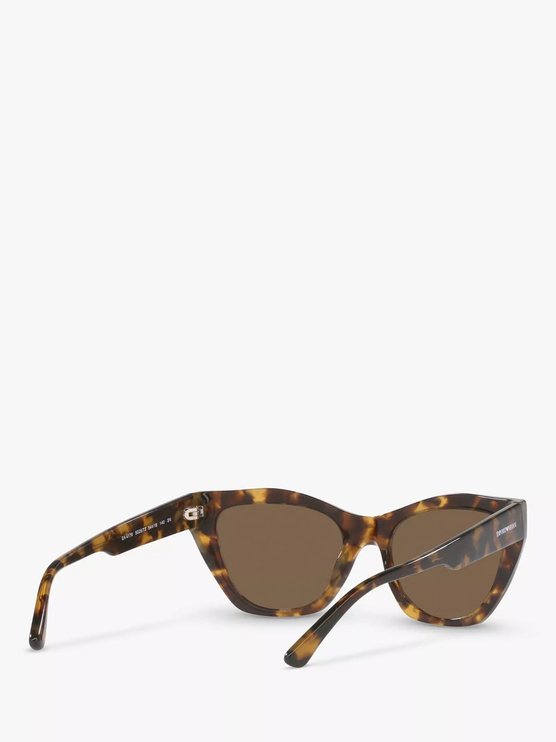 Emporio Armani cat eye sunglasses brown acetate 54mm, imported from the UK