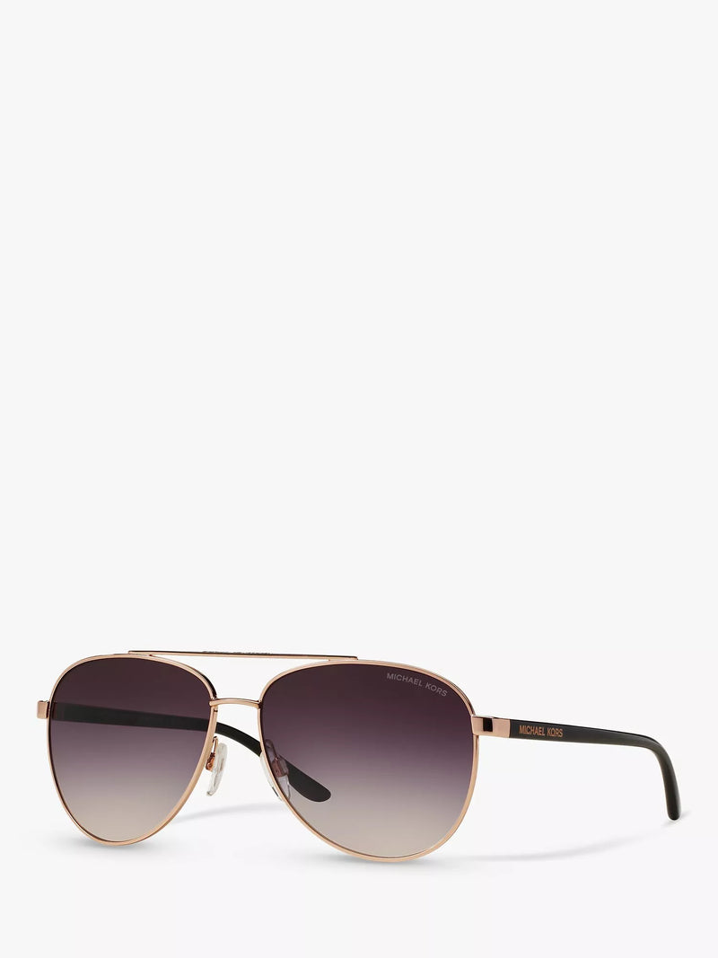 Michael Kors aviator sunglasses rose gold metal frame (British brand)