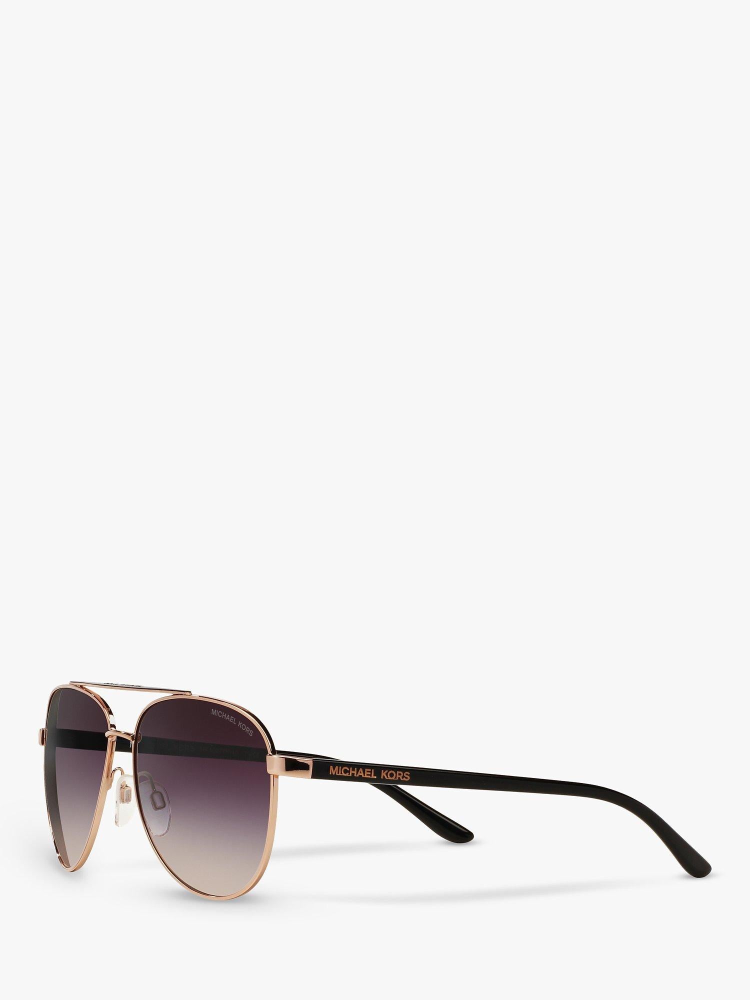 Michael Kors aviator sunglasses rose gold metal frame (British brand)