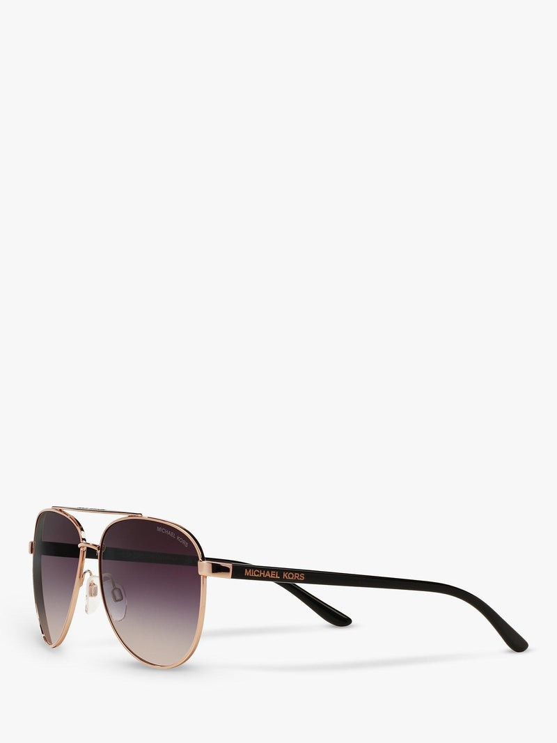 Michael Kors aviator sunglasses rose gold metal frame (British brand)