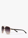 Michael Kors aviator sunglasses rose gold metal frame (British brand)
