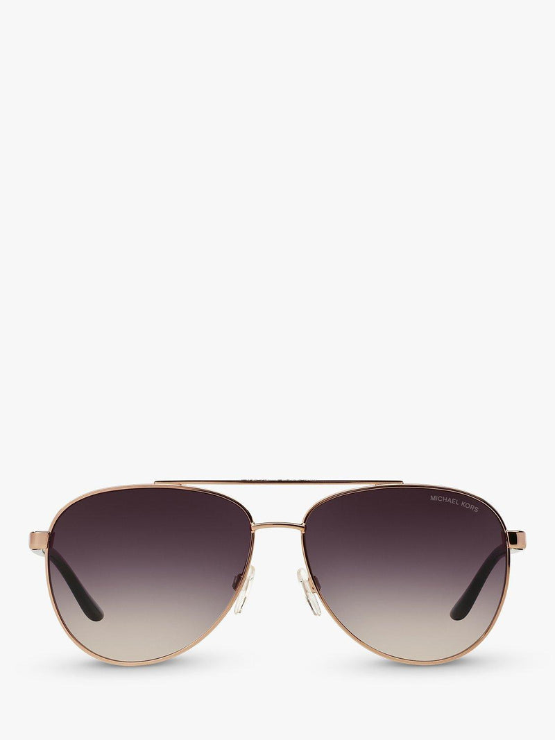 Michael Kors aviator sunglasses rose gold metal frame (British brand)