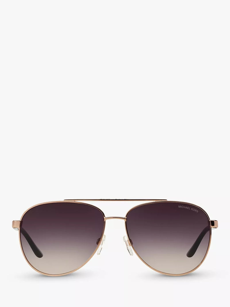 Michael Kors aviator sunglasses rose gold metal frame (British brand)