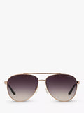 Michael Kors aviator sunglasses rose gold metal frame (British brand)